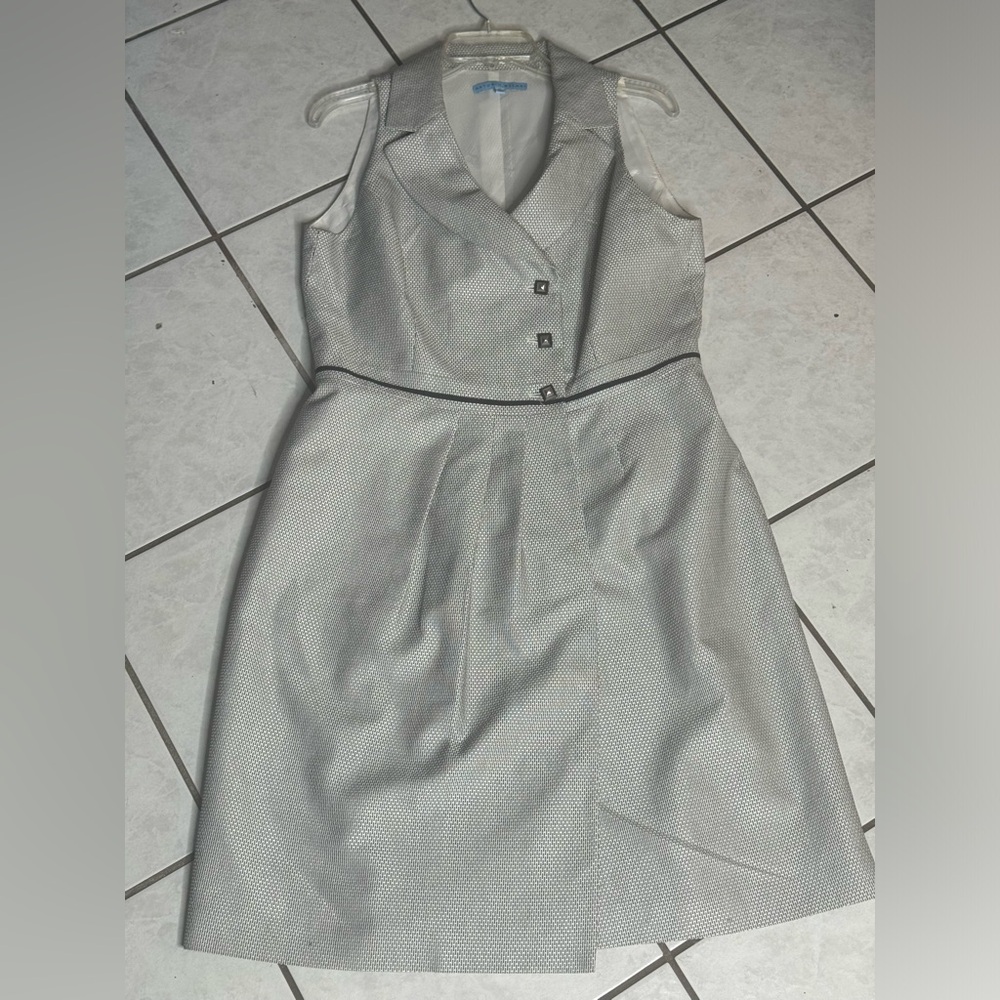 Antonio Melani dress gray white and black  beautiful